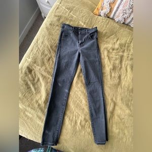 J Brand Alana High Rise Crop Black 27